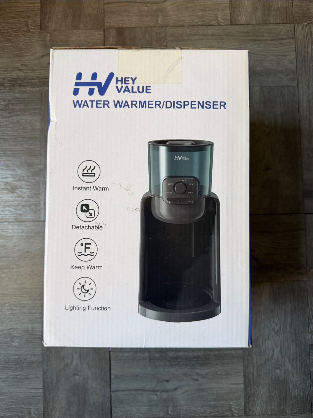 HEY VALUE Water Dispenser with Teal Reservoir and Black Base